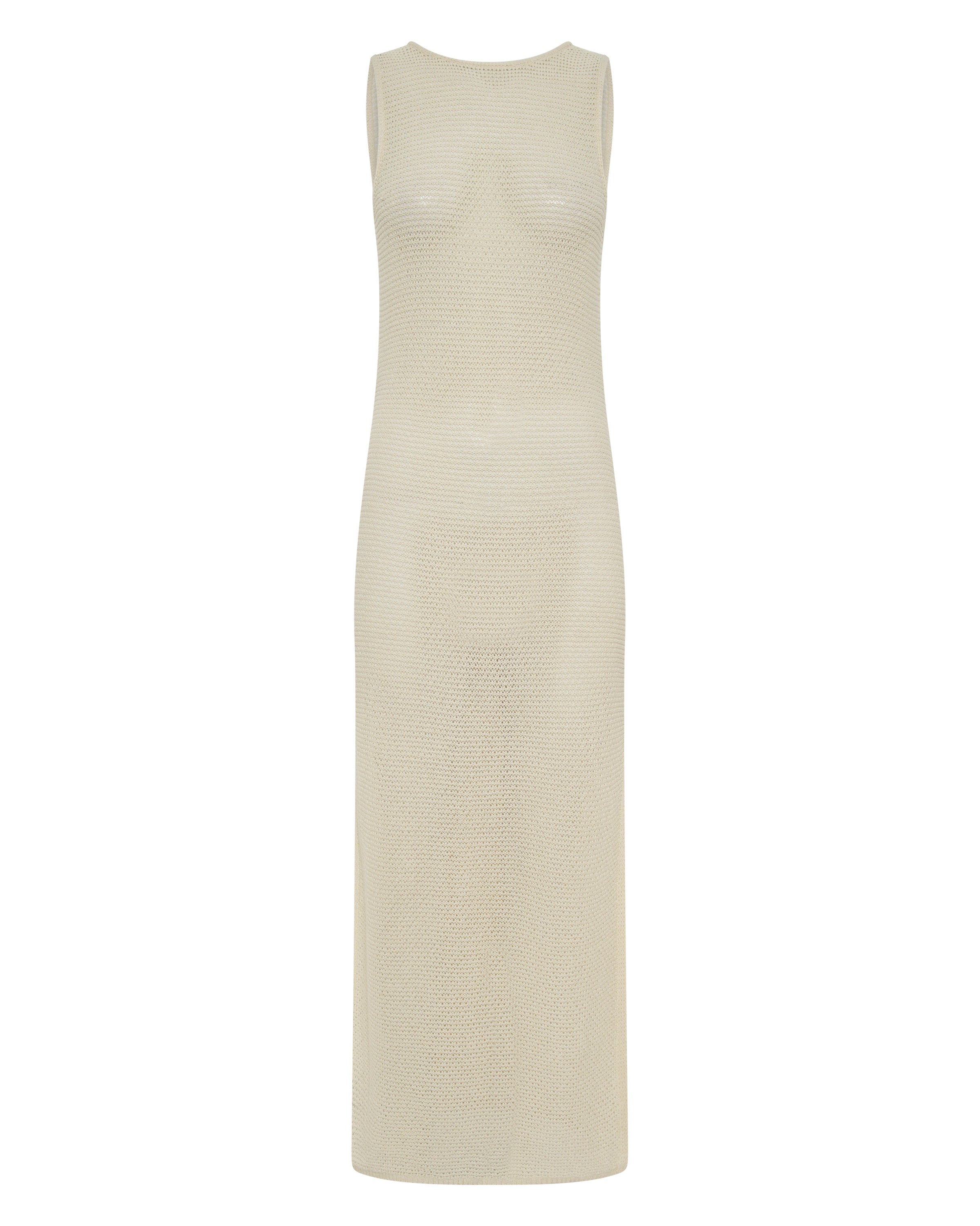 MATISSE KNITTED SCOOPED BACK DRESS IN CREAM
