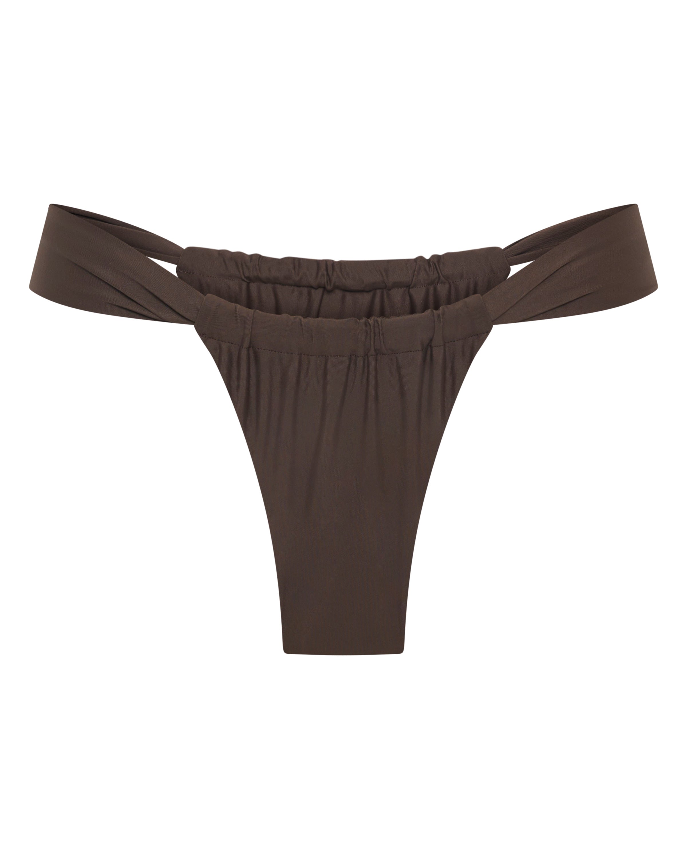 KELANI SIDE RUCHED BOTTOMS IN CHOCOLATE