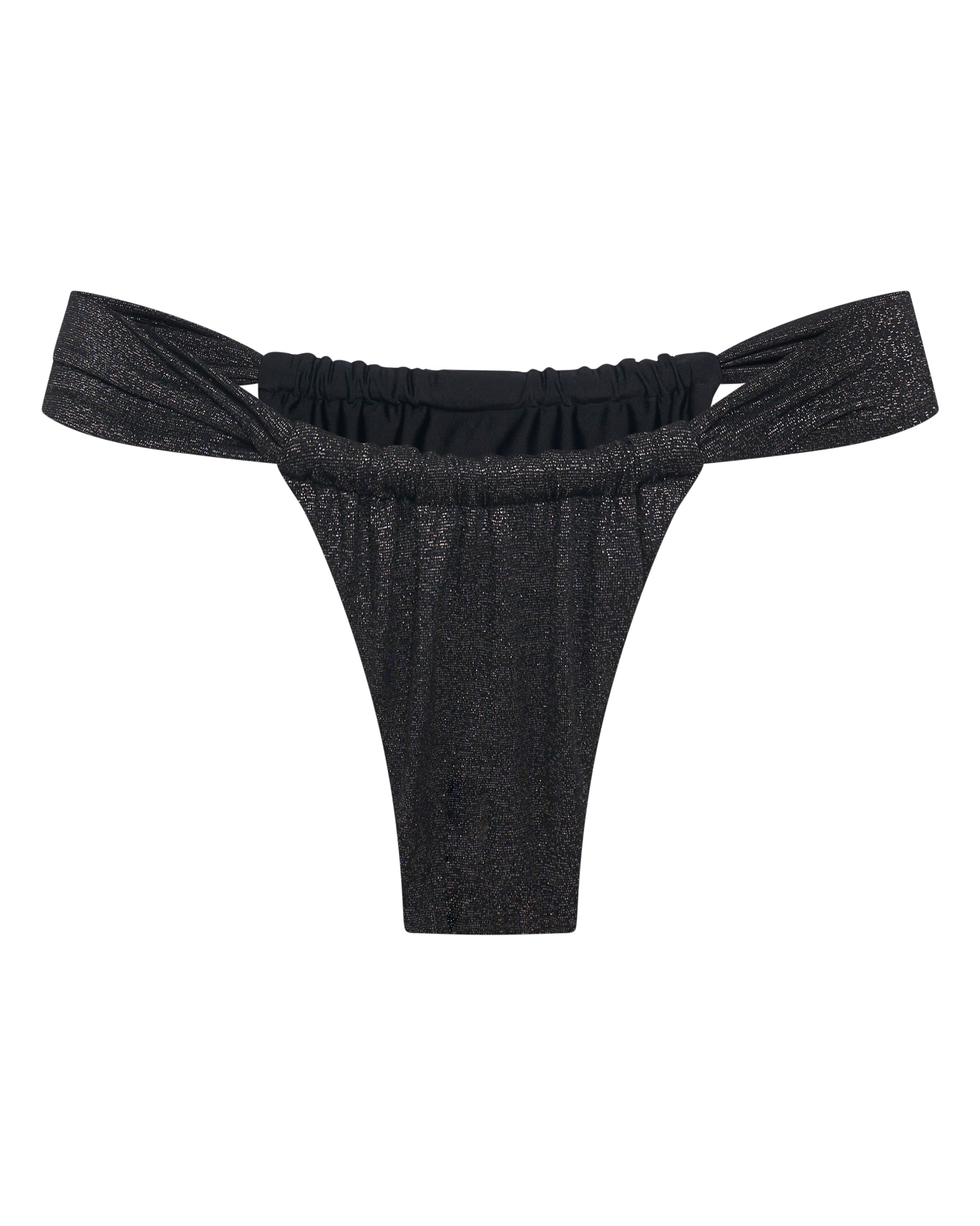 KELANI SIDE RUCHED BOTTOMS IN BLACK SHIMMER